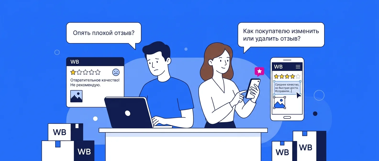 Как покупателю изменить или удалить отзыв на Ozon и Wildberries в 2026 году
