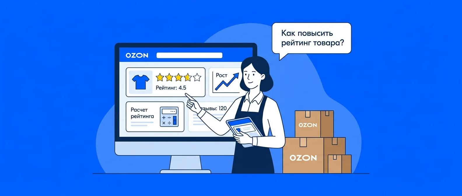 Рейтинг товара на Ozon в 2026 году: как рассчитывается и как повысить