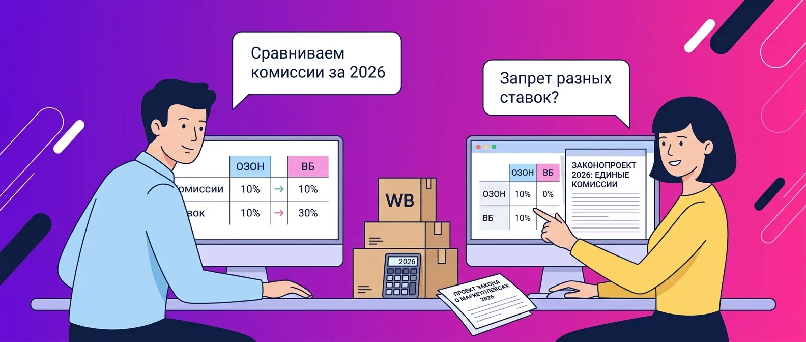 Запрет разных комиссий для продавцов на маркетплейсах: что известно в 2026 году